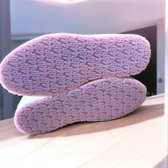 P448 Jack Platform SZ 37EU Pink & White‎ Leather Sneakers NWB - Picture 6 of 11